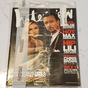 NEW Edward Norton Evan Rachel Wood Interview Magazine May 2006 Factory Sealed